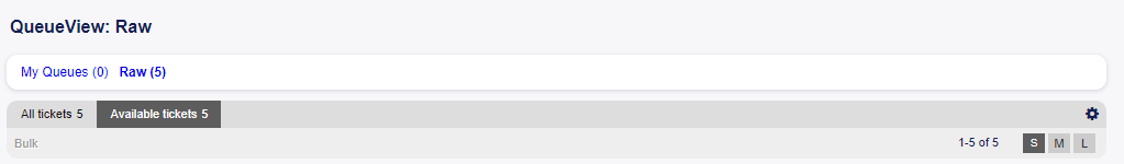 Queue View Widget Header