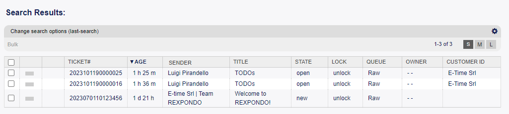 Search Results Screen
