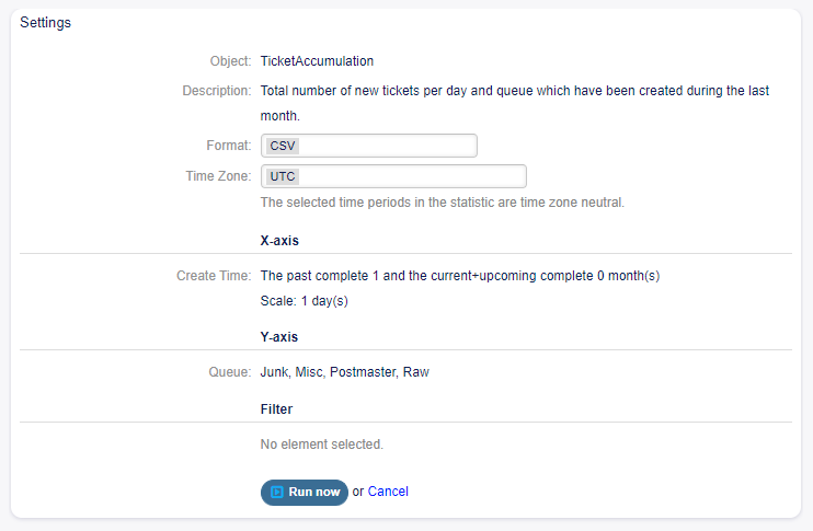 View Statistics Screen