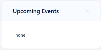 Upcoming Events Widget