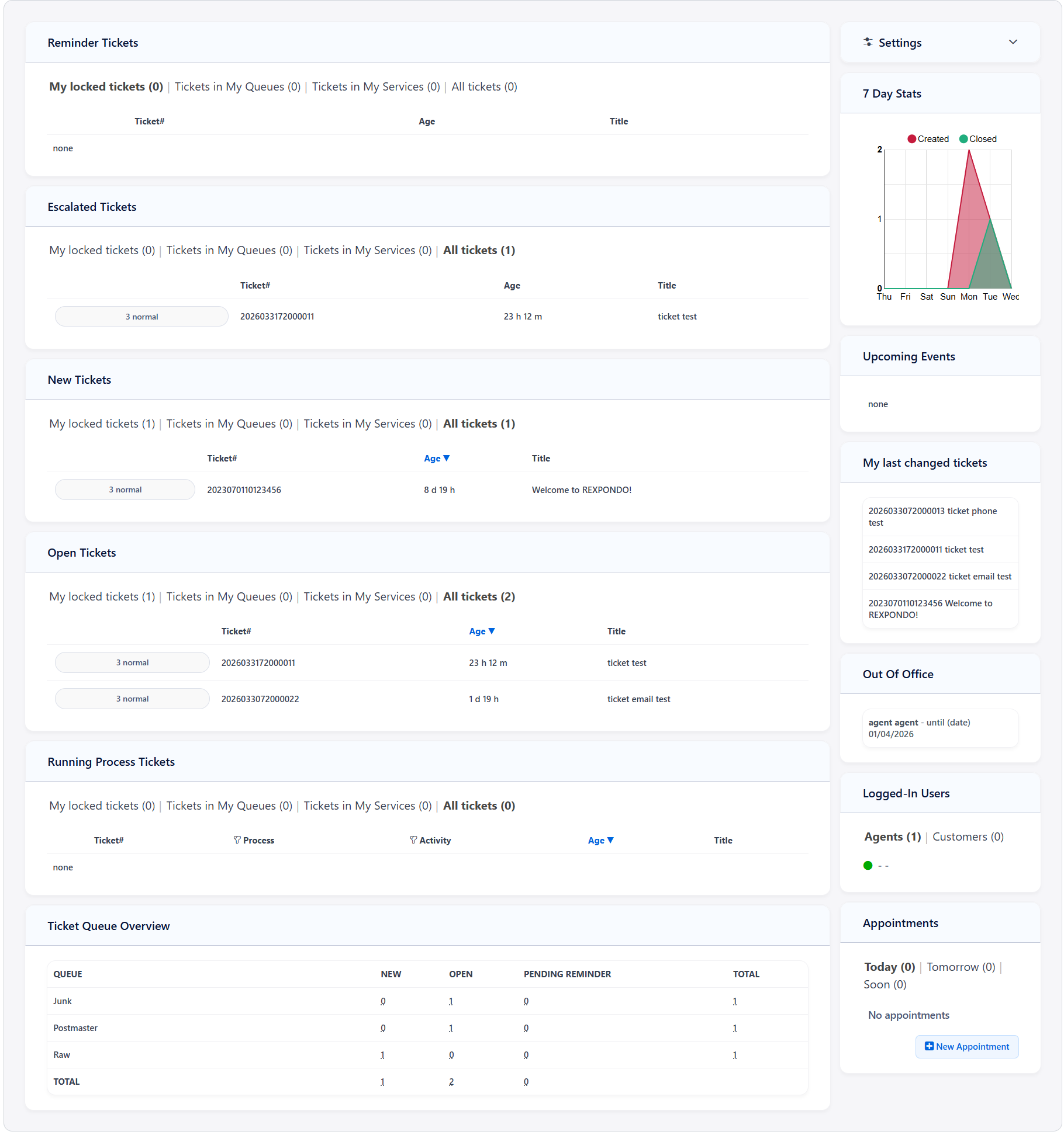 Agent Dashboard