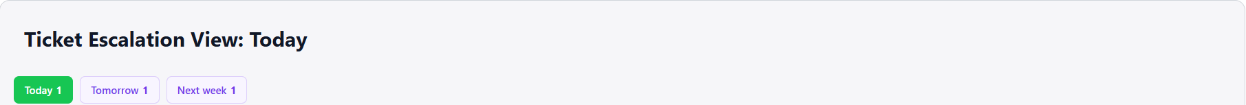 Escalation View Widget Header