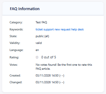 FAQ Information Widget