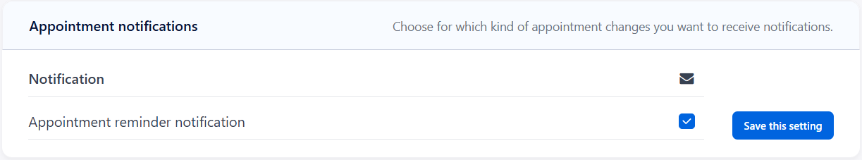 Appointment Notifications Widget