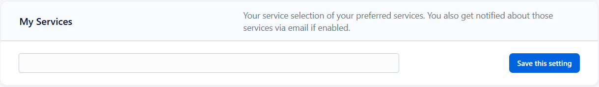 My Services Widget