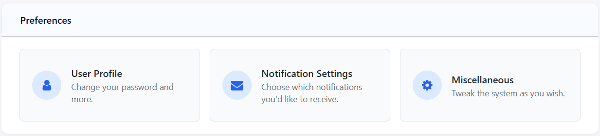 Preferences Modules