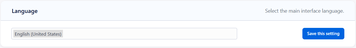 Language Widget