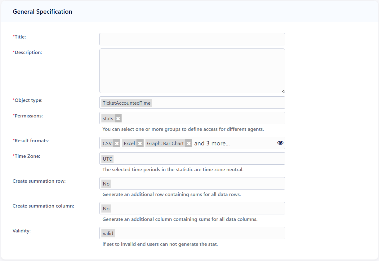 Add General Specification Section