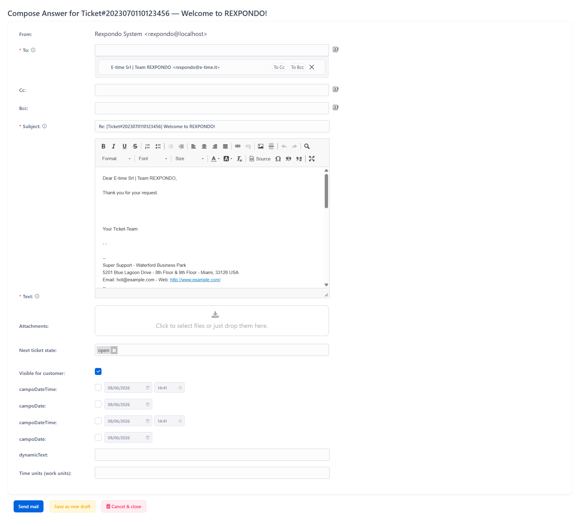 Compose Answer Screen