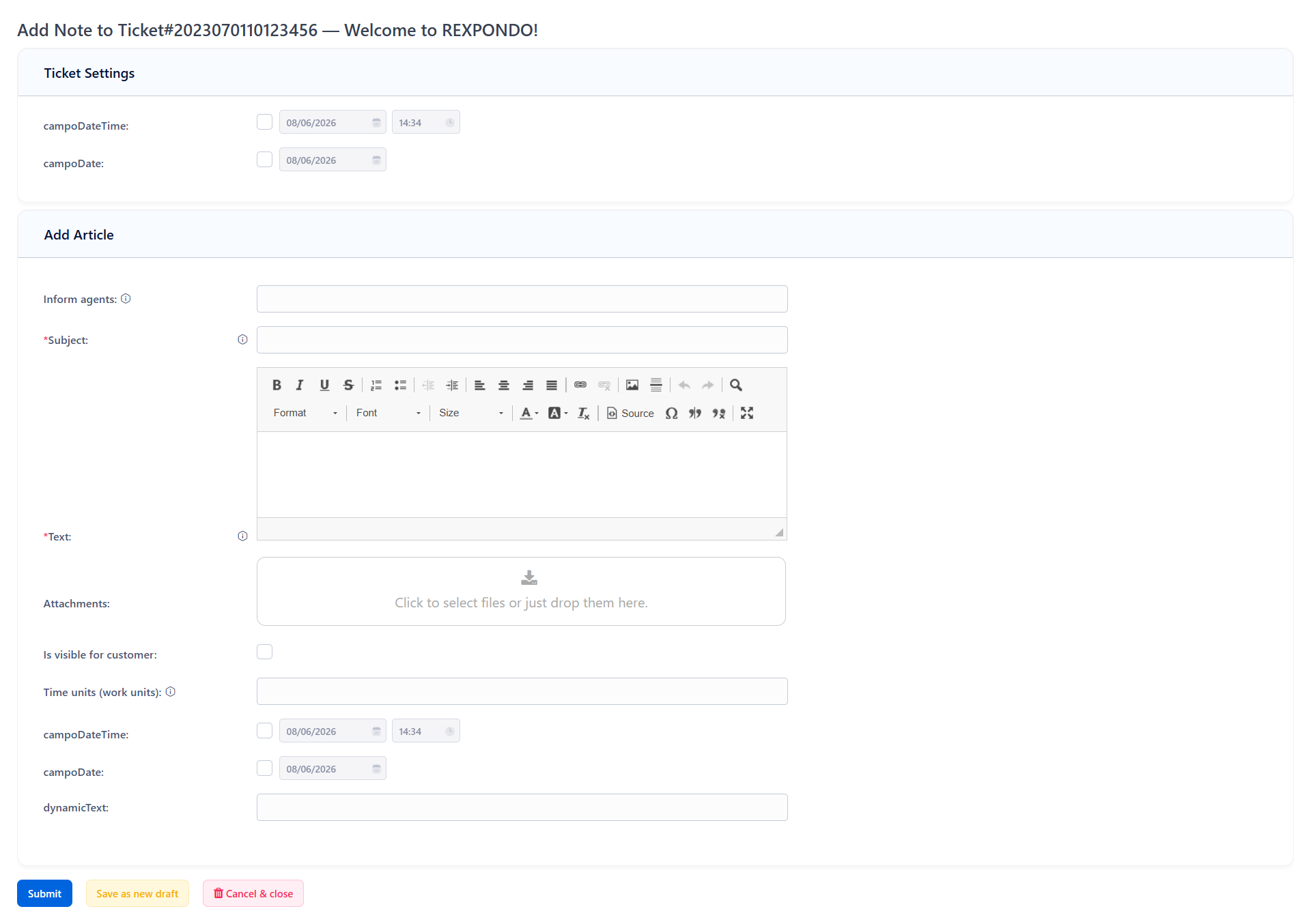 Add Note Screen